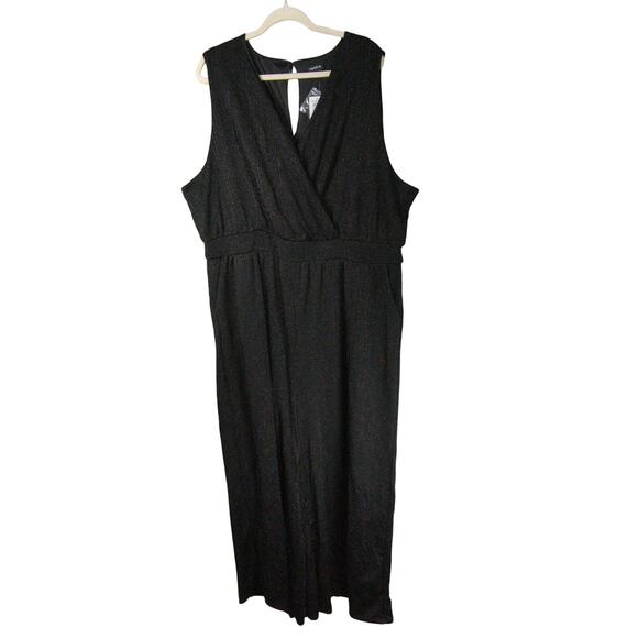 torrid Pants - Torrid Jumpsuit Womens Plus 4X Black Sparkly Pockets Stretch Lined New